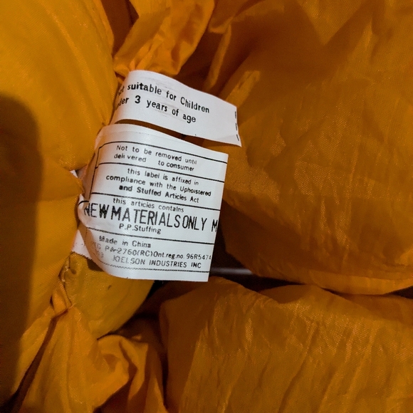 VTG 1990's puffalump style Halloween plush jack-o'-lantern weighted - Picture 6 of 6